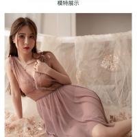 Wholesale Lace Sexy Sleepwear Set – Spring Summer Thin Polyester-Spandex Mesh Nightgown & Deep V Lingerie thumbnail