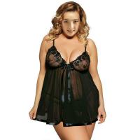 Lace Sexy Sleepwear for Women – Sheer Mesh Camisole Nightgown, Elegant Transparent Summer Sleep Dress, Plus Size Intimat thumbnail