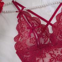 Lace Sheer Bodysuit for Women - Sexy European Style Erotic Lingerie, Full-Body Transparent Intimate Wear thumbnail