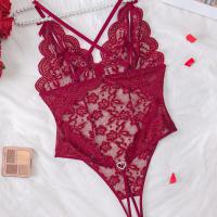 Lace Sheer Bodysuit for Women - Sexy European Style Erotic Lingerie, Full-Body Transparent Intimate Wear thumbnail