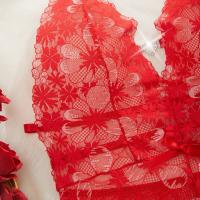 Lace Sheer Bodysuit for Women - Sexy European Style Erotic Lingerie, Full-Body Transparent Intimate Wear thumbnail