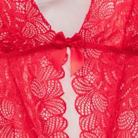 Lace Sheer Bodysuit for Women - Sexy European-American Style Erotic Lingerie, Full-Body Transparent Design thumbnail