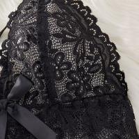 Lace Sheer Bodysuit for Women - Sexy European Style Erotic Lingerie, Full-Body Transparent Intimate Wear thumbnail