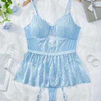 Lace Sheer Bodysuit for Women - Sexy European Style Erotic Lingerie, Full-Body Transparent Intimate Wear thumbnail