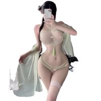 Lace Sheer Sleepwear Set - Chinese-Inspired Pure Temptation Hanfu-Style Busty Lingerie & Bedtime Bodysuit thumbnail