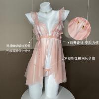 Luxury Lace Sleepwear for Women – Sheer Sexy Satin Slip Dress with Built-In Support, Summer Thin Sensual Nightgown thumbnail