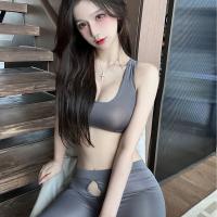 Lairuru Factory Direct Open-Crotch Yoga Pants - Sexy Sporty Women's Lingerie Outfit for Fitness & Play thumbnail