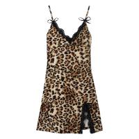 Leopard Print Lace Chemise Set - Seductive Sheer Sleepwear & Intimate Lingerie for Women thumbnail