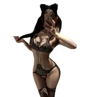 Leopard Print Lingerie Set - Sexy Pure & Tempting Women's Costume Sleepwear for Date Night thumbnail