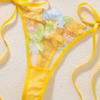 Lightweight Lace Embroidered Sexy Lingerie Set – Adjustable Side-Tie Thong & Bra thumbnail