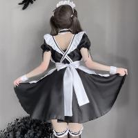 Linglinting Sexy Lace Japanese Maid Costume - Cute Erotic Apron with Adjustable Ties & Sheer Cut-Outs thumbnail