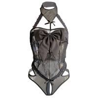 Linlinting Sexy Lace Bodysuit for Women - Sheer Open-Crotch One-Piece Lingerie Set for Small Busts thumbnail