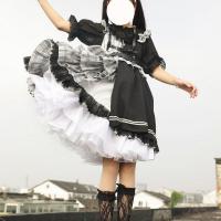 Lolita Crinoline Petticoat - Adjustable No-Bone Crystal Mesh Half-Skirt for Everyday Elegance & Volume thumbnail