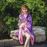 Lolita Dress Anime Cosplay Outfit - Japanese Cherry Blossom Kimono Style Maid Costume for Women thumbnail