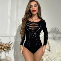 European and American style sexy lingerie long-sleeved flirtatious set - plus size hot girl bikini patchwork mesh linger thumbnail