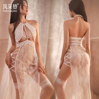 Lace Bodysuit Sleepwear Set - Sheer Sexy Split Long Dress & Cheongsam-Inspired Lace Nightgown thumbnail
