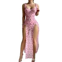 Lace Mesh Sexy Long Dress with Cut-Outs & Push-Up Thong Set – Plus Size Erotic Lingerie for Women thumbnail