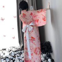 Linlinting Japanese Kimono-Style Cat Lingerie Set - Long Sheer Sleepwear for Women, Elegant & Seductive thumbnail