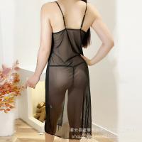 MiChunYu Plus Size Sheer Long Sleep Dress - Sexy Lace Mesh Cami Nightgown Set, Pure & Tempting Lingerie thumbnail