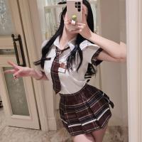 Long Night Sexy Lingerie Set - Cosplay Student Uniform Skirt Outfit for Women, JK Style Erotic Costume thumbnail