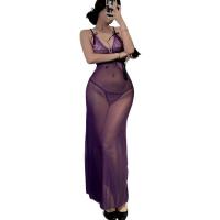 Seductive Sheer Lace Lingerie Set - Sexy Mesh Bodysuit & Long Skirt Outfit for Women thumbnail