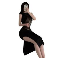 Sexy Lace Sheer Bodycon Dress for Women – Provocative Nightclub Party Dress, Tight Fit & Alluring Mesh Long Dress thumbnail