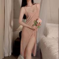 Sexy Mesh Slip Dress - Sheer Temptation Split Long Nightgown Set for Women, Lingerie & Sleepwear thumbnail