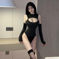 Sexy Tight-Fit Long Sleeve Bodysuit for Small Bust - Passionate No-Remove Snap Closure Swimsuit-Style Outfit thumbnail