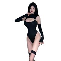 Sexy Tight-Fit Long Sleeve Bodysuit for Small Bust - Passionate No-Remove Snap Closure Swimsuit-Style Outfit thumbnail