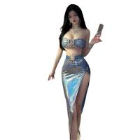 Love-Ruru Sexy Lace Corset Set – Nightclub-Style Off-Shoulder Mini Dress with High Slit Skirt for Women thumbnail