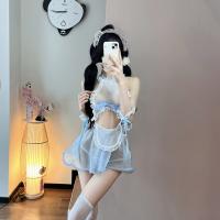 Machu Chu Maid Costume Set for Women - Cute & Seductive Sheer Lingerie Outfit, No-Undress Design thumbnail