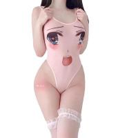 Maid Costume Bodysuit - Sexy Anime Role Play Outfit with Big Eyes & Cartoon Style Design thumbnail