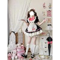 Maid Costume Cosplay Dress - Cute Student Lolita Outfit for Women, Plus Size Anime Dress with Petticoat Set thumbnail