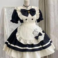 Maid Costume Cosplay Dress - Cute Student Lolita Outfit for Women, Plus Size Anime Dress with Petticoat Set thumbnail