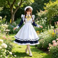Maid Dress Cosplay Costume - Sweet Lolita Servant Dress for Women, Plus Size Cute Maid Outfit for Daily Wear & School thumbnail