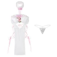  Mannyan Floral Spring Sleep Dress for Women – Split-Style Cheongsam Nightgown with Embroidered Floral Buttons & Elegant thumbnail