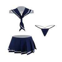 Mannyan Japanese Schoolgirl JK Uniform Set - Sailor Collar, Square Neck, Pleated Mini Skirt Outfit thumbnail