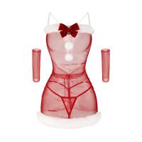 Mannyan Sexy New Year Lingerie Set - Sheer Bodycon Dress with Strapless Bodice for Women thumbnail