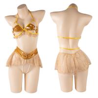 Mannyan Starlight Dancer Pearl Massage Lingerie Set - Seductive Open-Crotch Erotic Costume for Intimate Play thumbnail