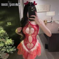 Mannyan New Year Lingerie Set - Sexy Sheer Mesh Bodysuit for Christmas & Holiday Parties thumbnail