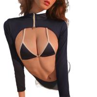 Mannye Qing Lace Cut-Out Lingerie Set - Seductive No-Remove Open-Crotch Uniform Outfit for Intimate Moments thumbnail