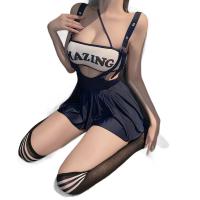 Mannye Qing Pure & Tempting JK Uniform Lingerie Set – Busty Crop Top & Pleated Skirt for Cosplay, Night Out & Role Play thumbnail