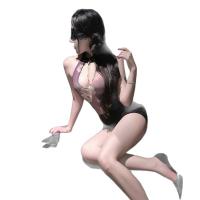 Mannye Qing Purple Elegant Lingerie Dress - Sheer Neck-Hanging Cheongsam Skirt, New Chinese Style Pure-Yet-Sensual Flagp thumbnail