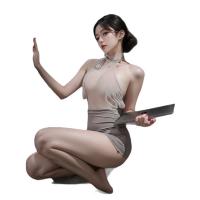 Mannye Qing Sensual Lingerie Set - Sheer Secretary Skirt & Sleepwear Outfit for Women, Pure Temptation Costume thumbnail