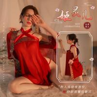 Mannye Qing Sensual Sheer Sleep Gown - Ancient Chinese Style Flyaway Hanfu Lingerie Set Inspired by Ji Ling'er thumbnail