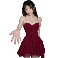 Mannyqing Lingerie Dress - Pure Temptation Halter Neck Mesh Slip Dress, Sexy Low-Cut Sleepwear for Women thumbnail