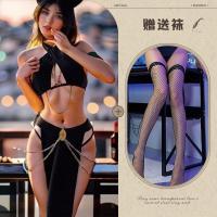 Mannyqing Lingerie Set - Pure & Tempting Queen Style Cutout Halter Bodysuit Catwoman Outfit thumbnail