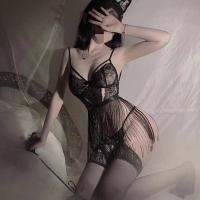 Mannyqing Pure & Tempting Lace Bodysuit - Sheer Mesh Open-Crotch Sensual Lingerie Set thumbnail