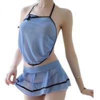 Mannyqing Seductive Sheer Cheongsam Sleep Dress - Sexy Side-Slit Lingerie Nightgown for Women thumbnail