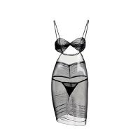 Mannyqing Sheer Mesh Bodycon Lingerie Set – Seductive Cut-Out Back Sleep Dress for Women, No-Remove Temptation thumbnail